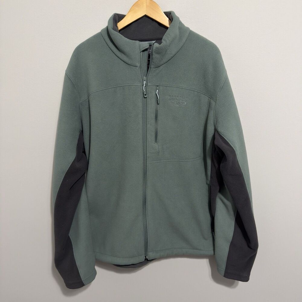 Mountain Hardwear Jacket Mens 2XL Monkey Fleece Green Full Zip
